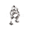 Alloy Frog Front Back Stud Earrings for Men Women EJEW-H088-01AS-1
