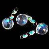3Pcs Crystal Glass Hanging Sun Catcher AJEW-TADJ0001-08C-3