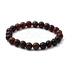Unisex Natural Wood Beaded Stretch Bracelets X-BJEW-JB05463-04-1