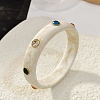 Resin Bangles for Women BJEW-P357-04G-1
