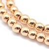 Electroplate Non-magnetic Synthetic Hematite Beads Strands G-L485-01B-LG-2
