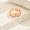 Fashionable Cute Brass Cubic Zirconia Cuff Rings XX5517-2