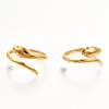 Ion Plating(IP) 304 Stainless Steel Snake Cuff Ring RJEW-N038-113LG-2
