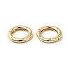 Brass Pave Clear Cubic Zirconia Spring Gate Rings KK-J301-15G-3