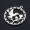 Non-Tarnish 201 Stainless Steel Pendants STAS-S105-JN874-1-2