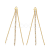 Brass Big Chain Tassel Pendants KK-S355-003-NF-2
