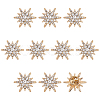10Pcs Alloy Rhinestone Lapel Pin Backs for Backpack Clothes JEWB-HY0001-63LG-1