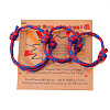 3Pcs 3 Styles Polyester First Day of School Bracelets FS-WG342D8-13-1