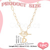304 Stainless Steel Letter Pendant Necklaces NJEW-LP0001-52D-G-2