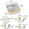 142Pcs 8 Style Brass & Silicone Earring Nuts KK-YW0001-43-4