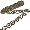 Iron on/Sew on Polyester Embroidery Auspicious Clouds Lace Ribbon OCOR-WH20020-06B-7