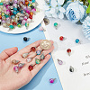 100Pcs 10 Color Crackle Glass Charms PALLOY-AB00224-3