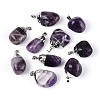 Natural Amethyst Pendants G-N360-05P-03-1
