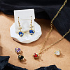 18Pcs 6 Colors Alloy Glass Charms FIND-TA0009-91G-7