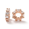 Rack Plating Brass Micro Pave Cubic Zirconia European Beads KK-C010-64-2
