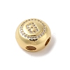 Rack Plating Brass & Cubic Zirconia Pendants KK-Z047-07G-B-RS-2