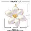 304 Stainless Steel Enamel Pendants STAS-OY003-04G-2