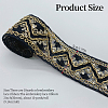 10 Yards Polyester Embroidery Lace Ribbon with Paillette PW-WG94215-02-2