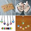Mosaic Printed Glass Half Round/Dome Cabochons GGLA-N004-12mm-G-8