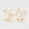 Brass Stud Earring Findings KK-R058-187G-1