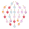 60Pcs 6 Colors Two Tone Transparent Spray Painted Glass Pendants GLAA-PH0001-55-1