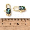 Brass Enamel Lobster Claw Clasps KK-K385-015G-4