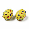 Polymer Clay Rhinestone Beads RB-T017-32I-3