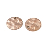 304 Stainless Steel Textured Disc Charms STAS-Q336-11C-RG-2
