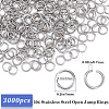 SOFPLATE 304 3000pcs Stainless Steel Open Jump Rings STAS-SP0001-63B-2