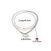 Heartbeat Tibetan Style Alloy Pendant Necklaces X1-NJEW-TA00006-6