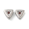 Real Platinum Plated Brass Micro Pave Cubic Zirconia Bead KK-H455-08P-02-1