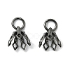 Flower Rack Plating Brass Filigree Bead Cap Bails KK-L102-27B-1