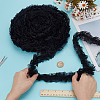 10M Double Layer Polyester Flower Elastic Lace Trim OCOR-DC0001-21B-3