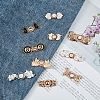 SUPERFINDINGS 10 Sets 10 Style Alloy Enamel Adjustment Waist Tightener Buckle Buttons FIND-FH0005-37-5