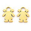 PVD Vacuum Plating 304 Stainless Steel Charms STAS-N092-24G-2