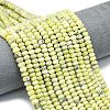 Natural Yellow Turquoise(Jasper) Beads Strands G-P575-A33-6x4mm-1