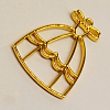 Alloy Open Back Bezel Pendants PALLOY-CJC0004-08G-1