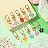 Alloy Enamel Sakura Pendant Decorations HJEW-YW00019-01-4