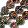 Dyed Natural Imperial Jasper with Resin Beads Strands G-G083-E05-01-1