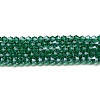 Transparent Electroplate Glass Beads Strands GLAA-F029-3mm-C10-1