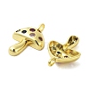 Rack Plating Brass Micro Pave Cubic Zirconia Pendants KK-A205-01G-01-2