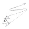 Non-Tarnish 201 Stainless Steel Pendant Necklaces NJEW-T009-JN092-1-40-2