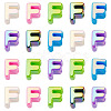 20Pcs UV Plating Opaque Acrylic European Beads OACR-TADJ0001-16F-2