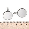 304 Stainless Steel Pendant Cabochon Settings STAS-L282-010P-08-3