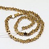 Electroplate Non-magnetic Synthetic Hematite Beads Strands G-J173-4x4mm-03-2