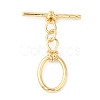 Brass Toggle Clasps KK-P234-84G-3