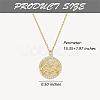925 Sterling Silver 12 Constellation Necklace Gold Horoscope Zodiac Sign Necklace Round Astrology Pendant Necklace with Zircons Birthday Jewelry Gift for Women Men JN1089A-2