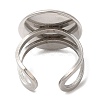 Non-Tarnish 304 Stainless Steel Open Cuff Findings STAS-R123-02C-P-3