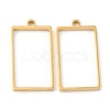304 Stainless Steel Open Back Bezel Rectangle Pendants STAS-Z040-06A-G-1