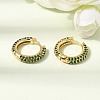 Brass Micro Pave Cubic Zirconia Hoop Earrings KK-CBA8324-24G-01-1